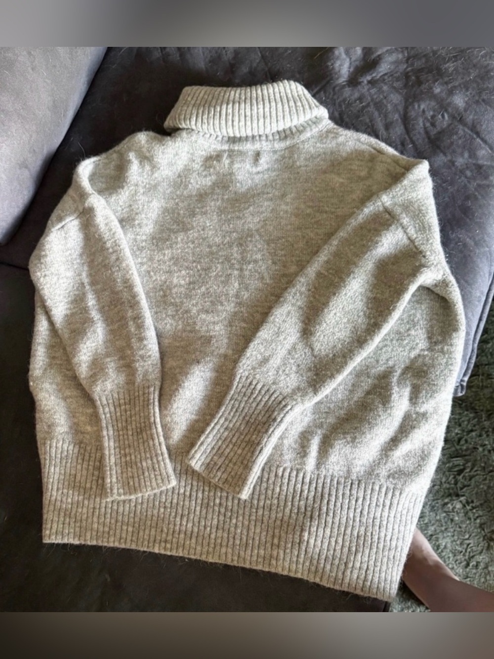 William Rast Gray Oversized Turtleneck Sweater Size XS